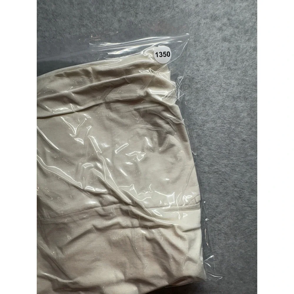 Metafuori New York Mens 36 Cream Linen Cotton Pleated Cuffed Trousers Pants